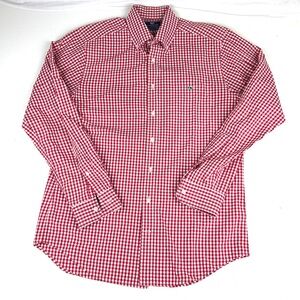 Vineyard Vines Slim Fit Tucker Shirt Red Check Long Sleeve Men’s Size Medium